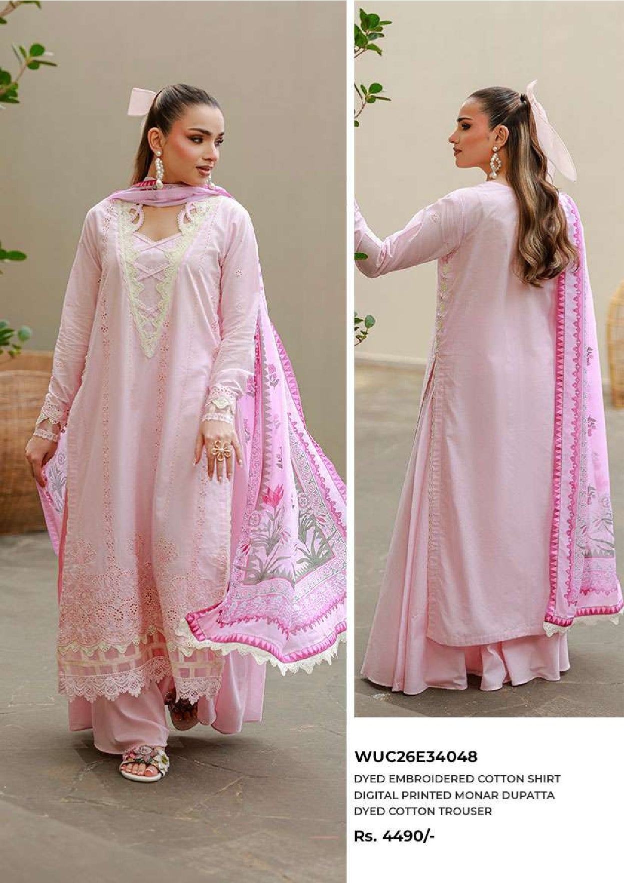 Zellbury | Unstitch 3 Pc Embroidered Cotton Collection