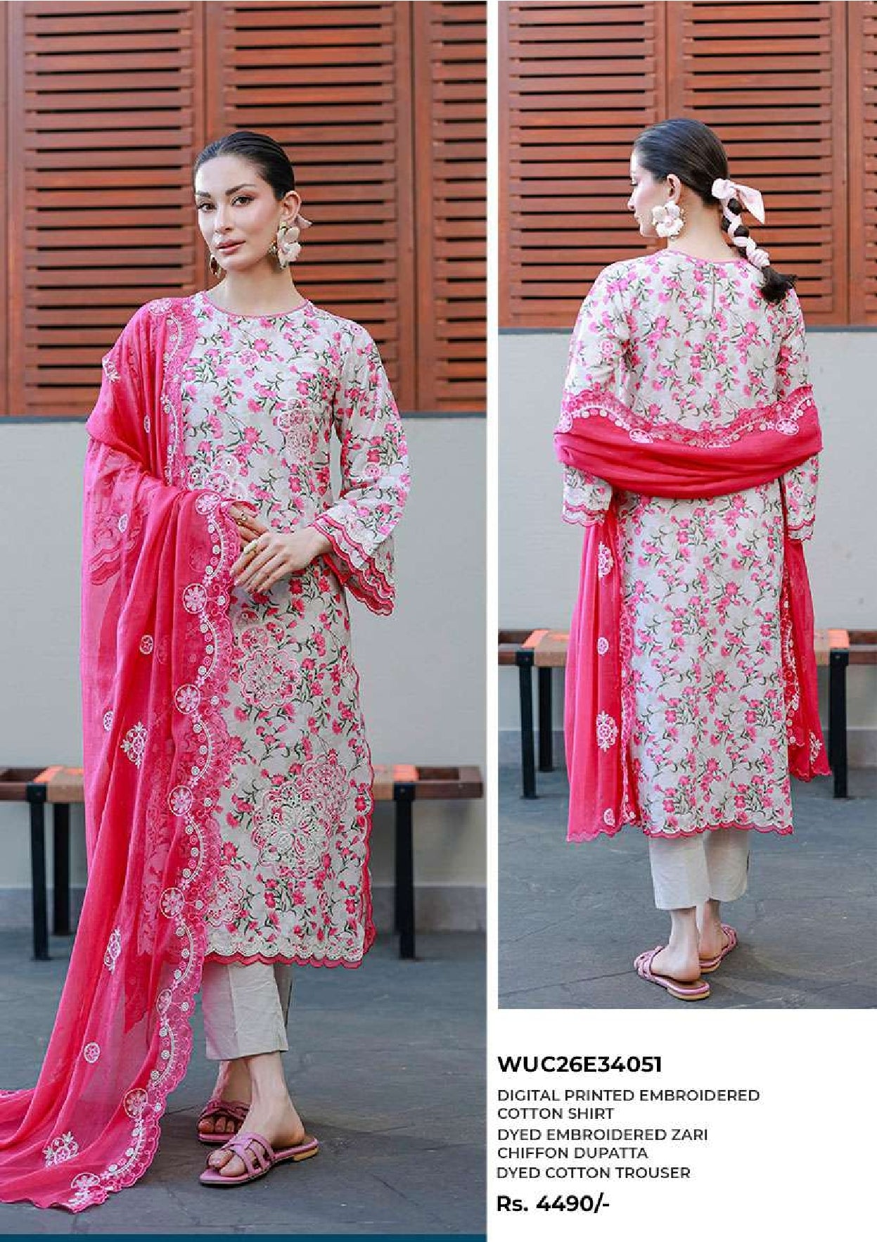 Zellbury | Unstitch 3 Pc Embroidered Cotton Collection