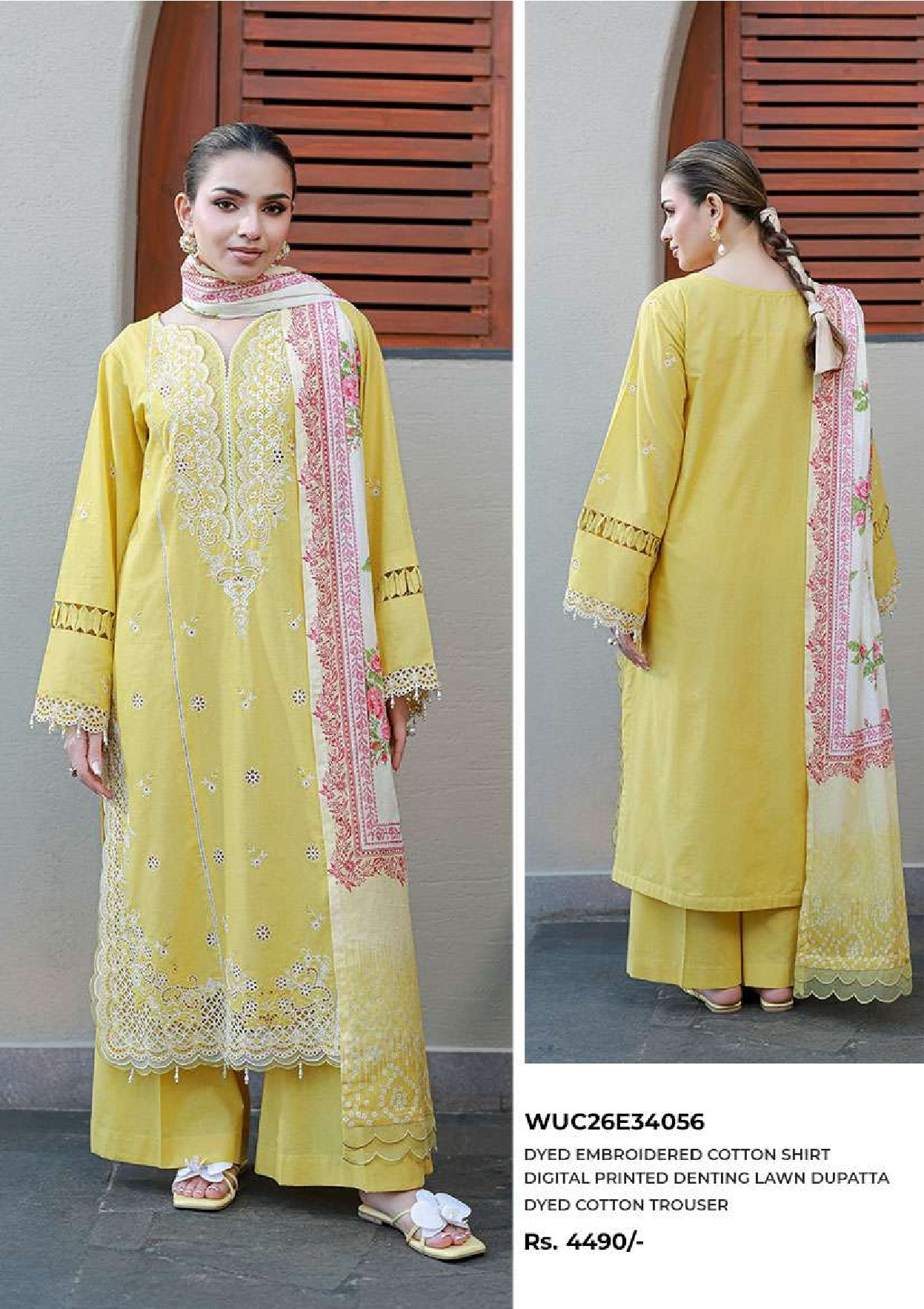 Zellbury | Unstitch 3 Pc Embroidered Cotton Collection