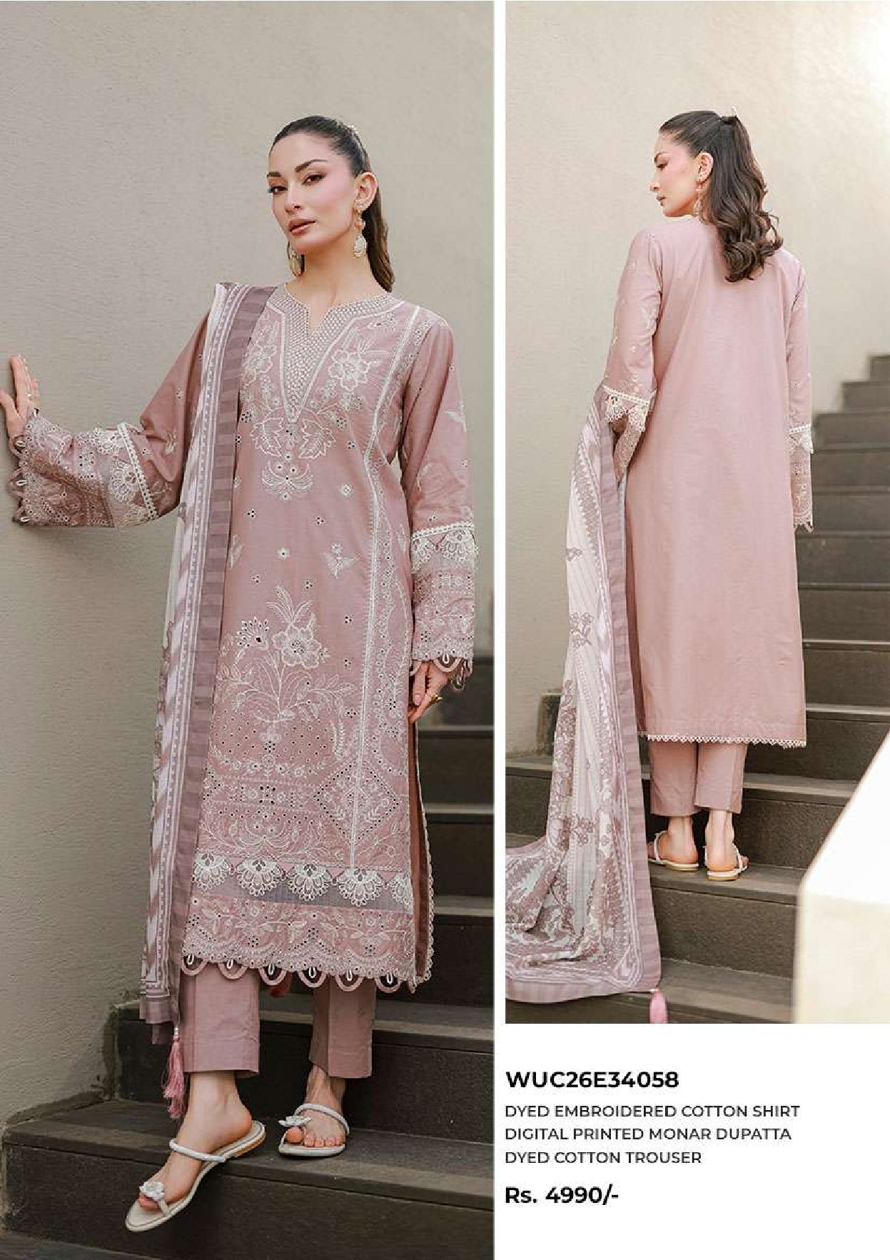 Zellbury | Unstitch 3 Pc Embroidered Cotton Collection