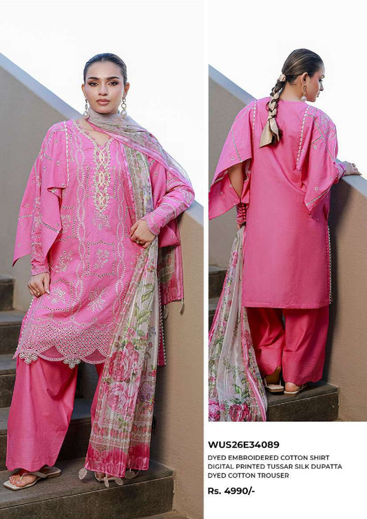 Zellbury | Unstitch 3 Pc Embroidered Cotton Collection