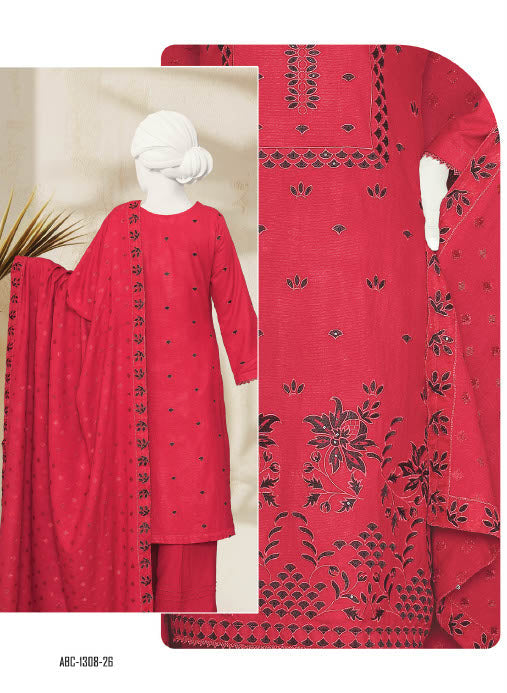 Amara By ABC | Unstitch 3 Pc Embroidered Winter Slub Collection Vol 2