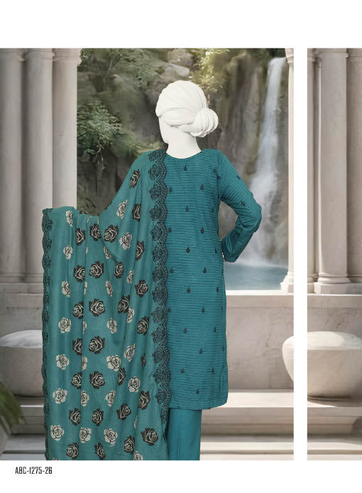 Zahay Naseeb by ABC | Unstitch 3 Pc Embroidered Velvet Zarri Winter Collection Vol 2