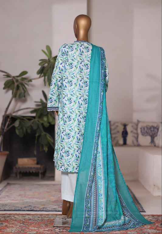 Bin Saeed | Stitched 3pc Printed Cotton Collection - BarerahFabrics