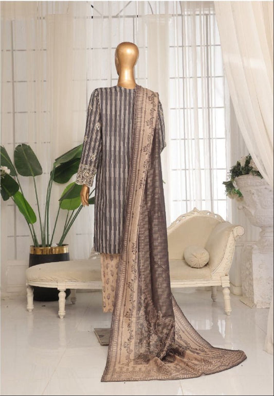 Bin Saeed | Luxury Stitched 3PC Lawn Collection - BarerahFabrics