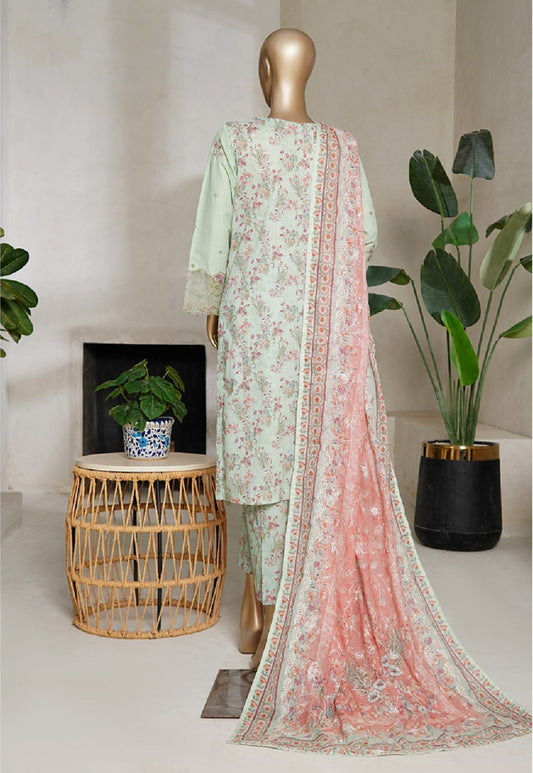 Bin Saeed | Stitched 3pc Luxury Embroidered Cotton Collection