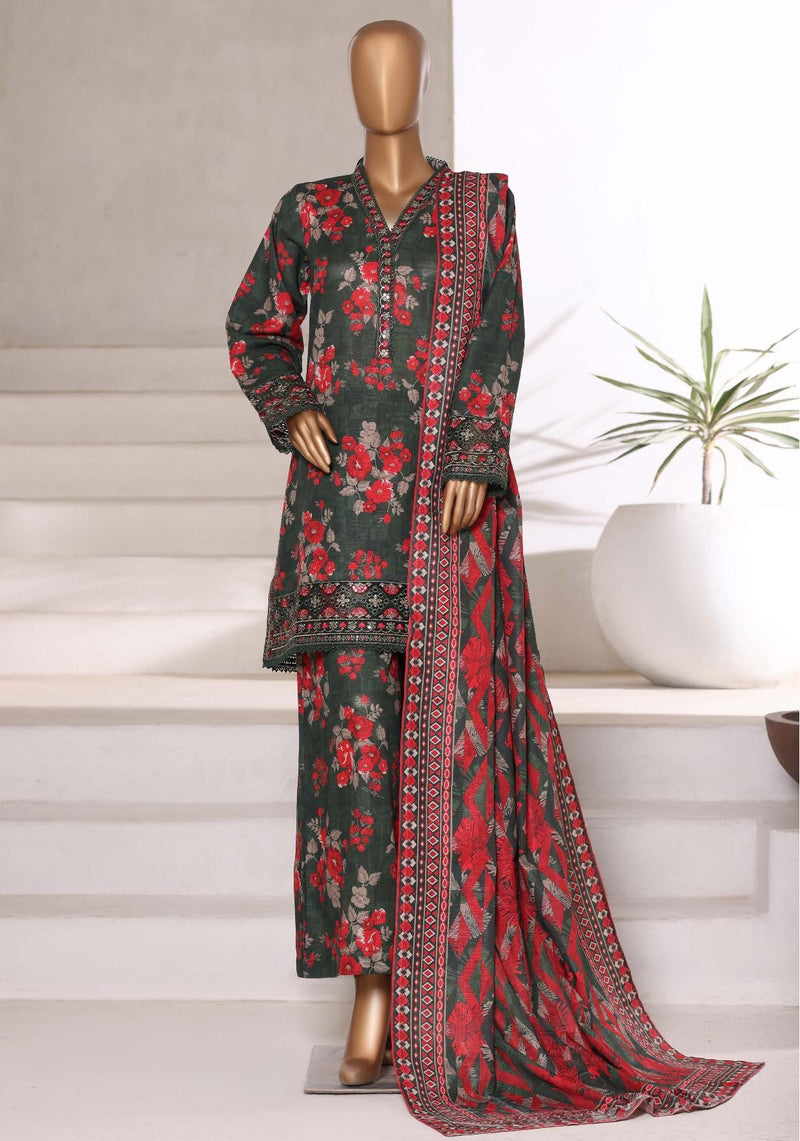 Sada Bahar | Stitched 3pc Malika Khaddar Embroidered Collection
