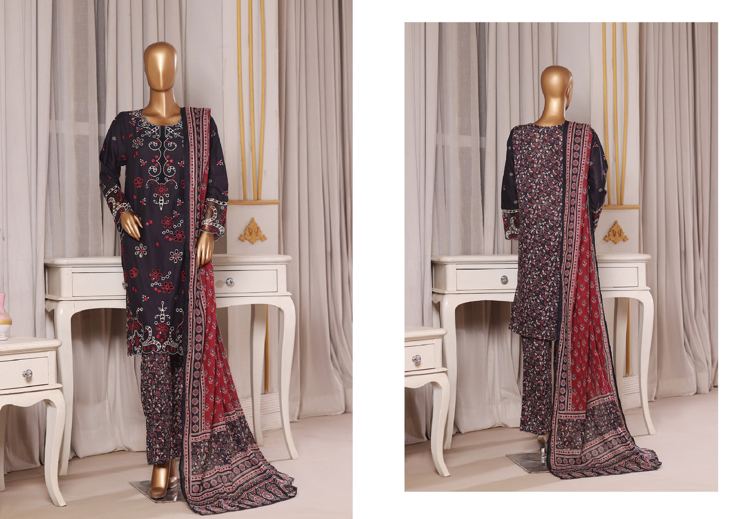 Bin Saeed | Stitched 3 Pc Luxury Laser Kari & Chikankari Collection