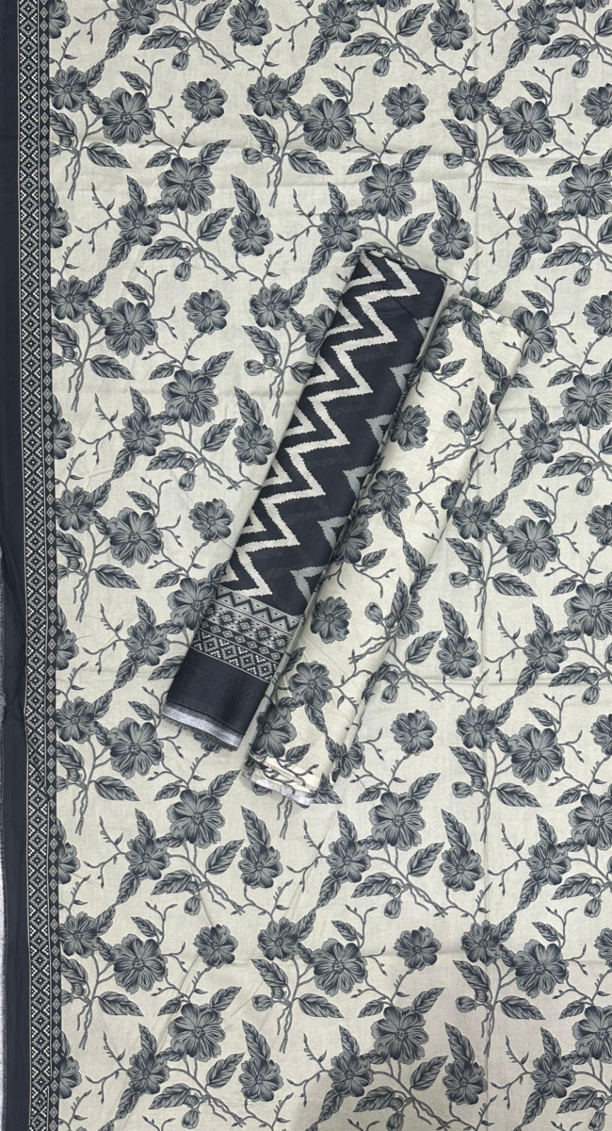 Bin Saeed | Unstitched 3PC Printed Cotton Suit