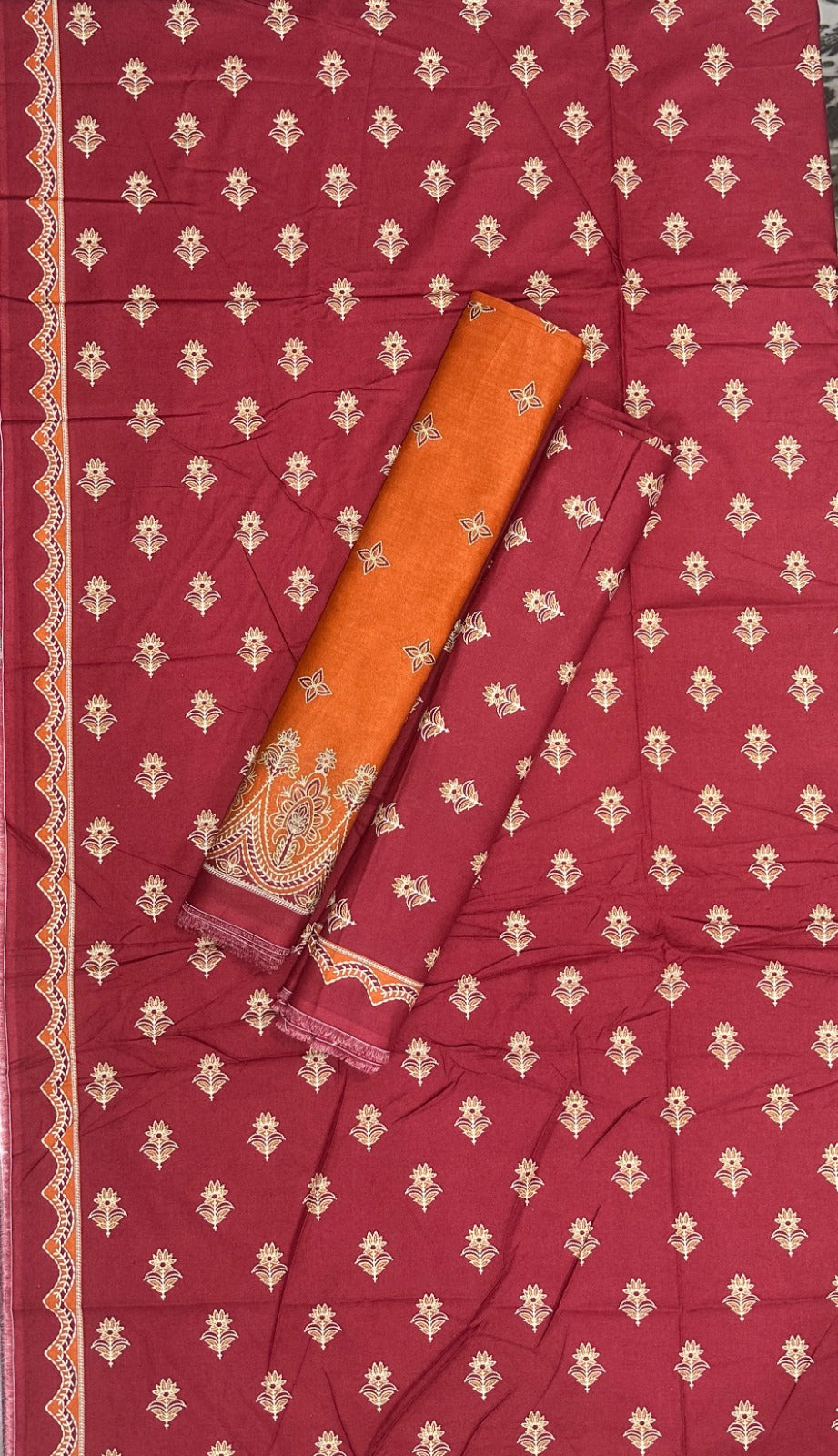 Bin Saeed | Unstitched 3PC Printed Cotton Suit