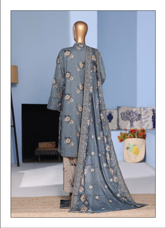 Bin Saeed | Stitch 3 Pc Embroidered Lawn Pintex Collection - BarerahFabrics