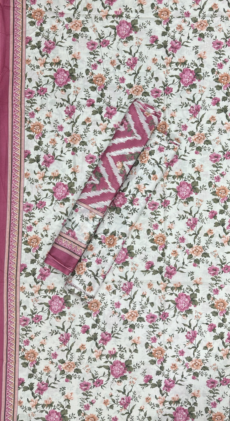 Bin Saeed | Unstitched 3PC Printed Cotton Suit