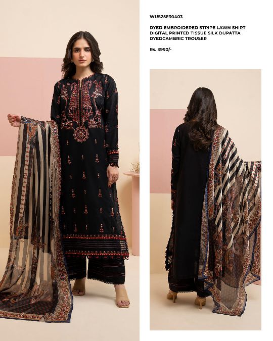 Zellbury | Unstitched 3pc Dyed Embroidered Lawn