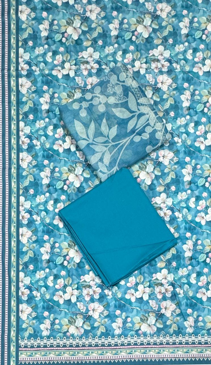 Bin Saeed | Unstitched 3PC Printed Cotton Suit