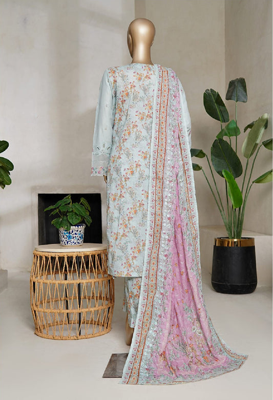 Bin Saeed | Stitched 3pc Luxury Embroidered Cotton Collection