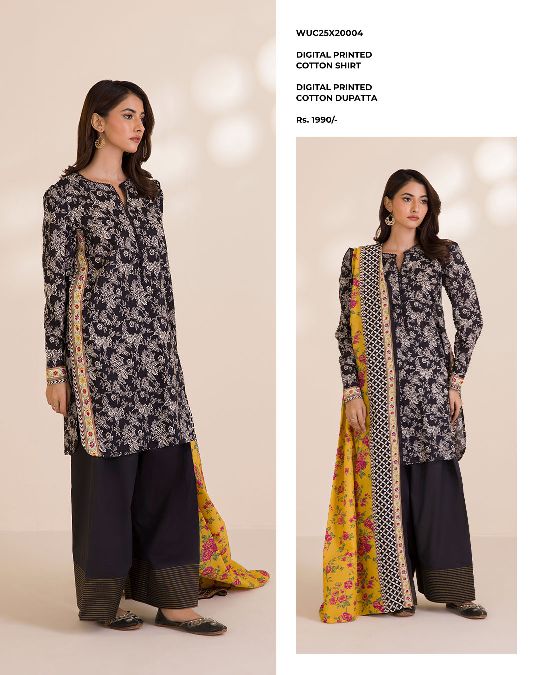 Zellbury Unstitched Printed 2pc Cotton