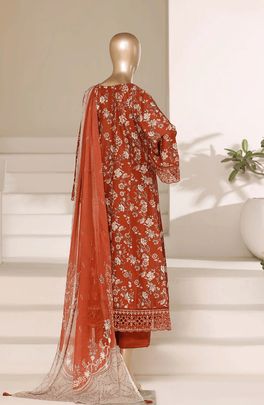 Sada Bahar | Stitched Embroidered Lawn Frocks – Premium Summer Dresses - BarerahFabrics
