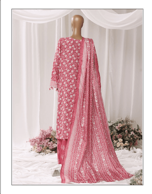 BIN SAEED | Exclusive Luxury Embroidered Viscose with Flapper — Stitched 3-Piece Collection - BarerahFabrics
