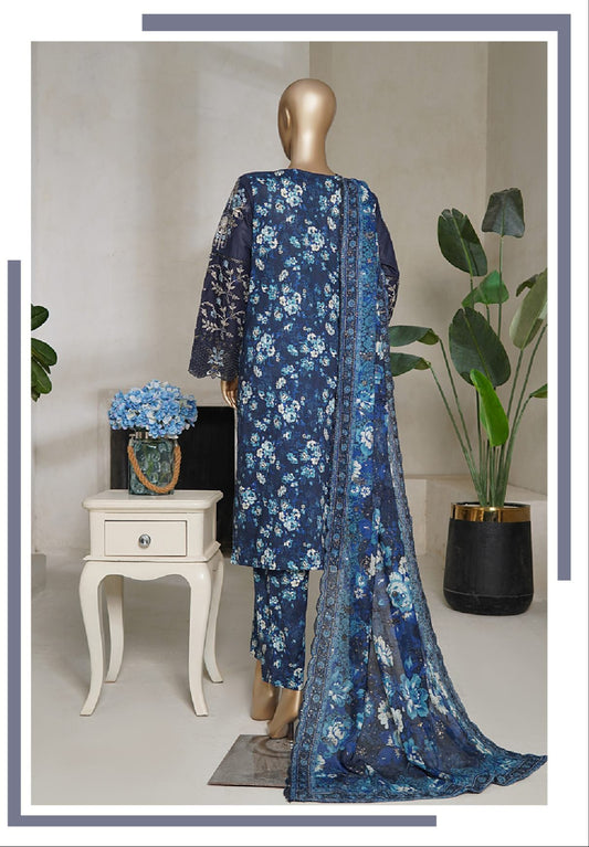 Bin Saeed | Stitched 3pc Luxury Embroidered Cotton Collection