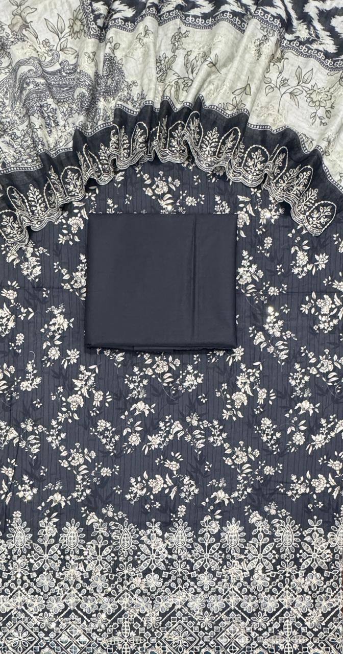 Bin Saeed| Unstitched 3PC Embroidered Cotton Collection