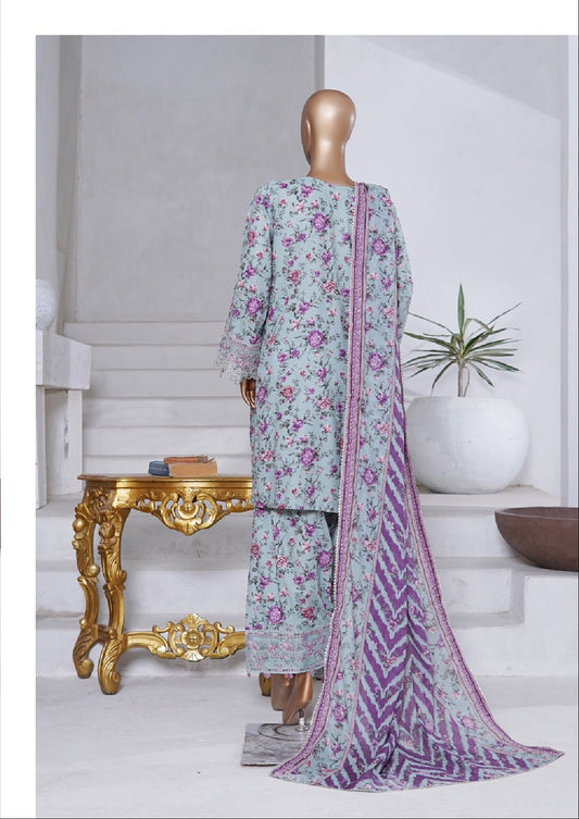 Bin Saeed | Stitched 3PC Luxury Embroidered Chikankari Cotton Collection