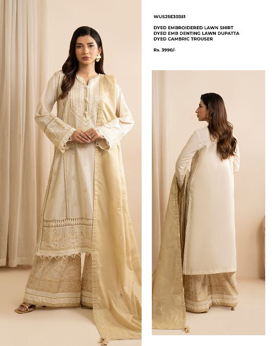 Zellbury | Unstitched 3pc Dyed Embroidered Lawn