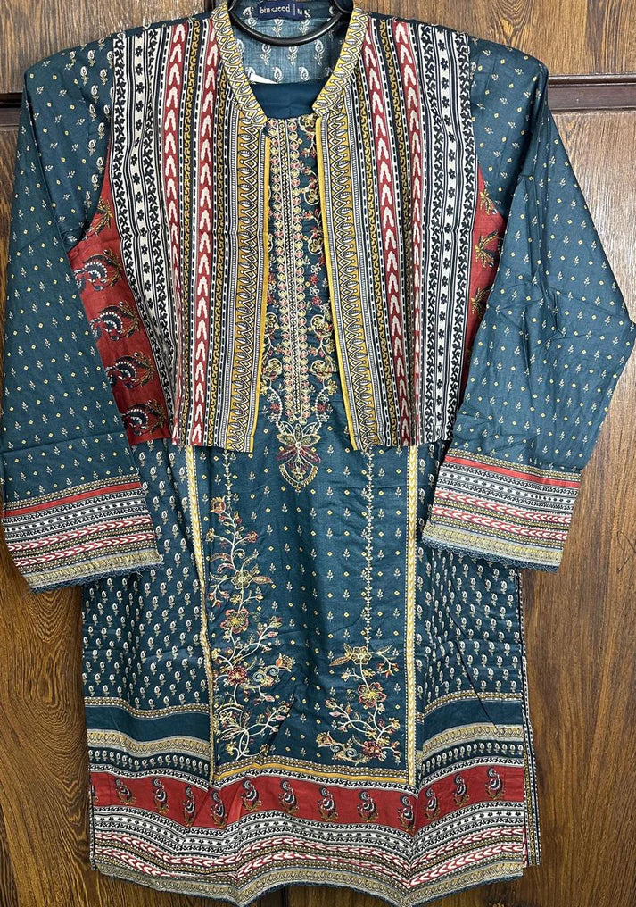 Bin Saeed | Stitch 2 Pc Embroidered Lawn with Gown Collection