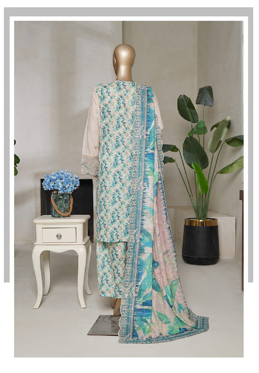 Bin Saeed | Stitched 3pc Luxury Embroidered Cotton Collection
