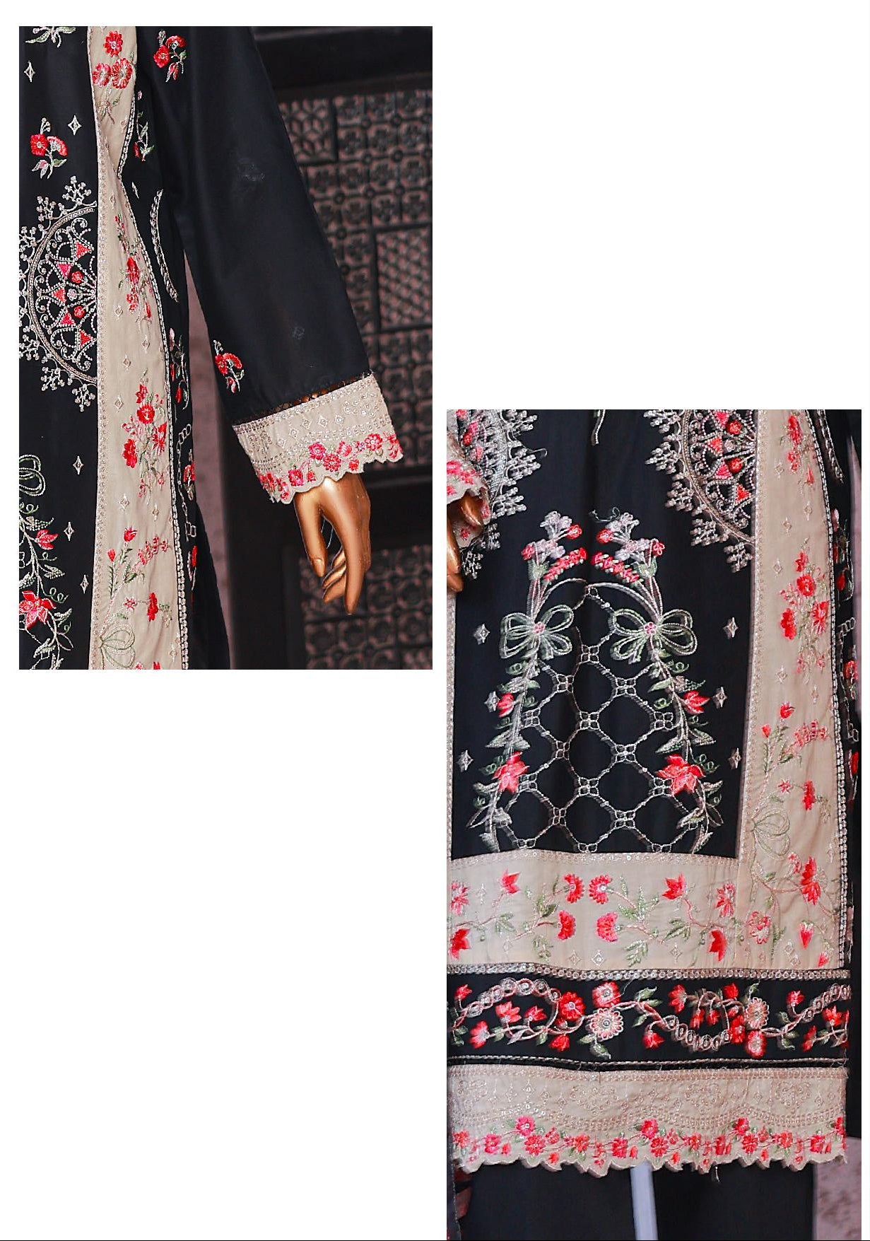 Bin Saeed | Stitched 3-Piece Embroidered Lawn Suit