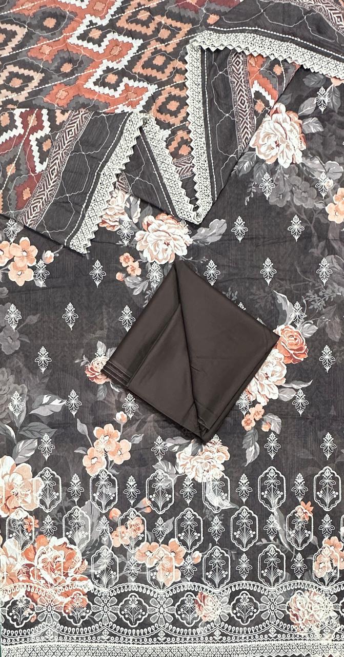 HZ | Unstitched 3-Piece Embroidered Lawn Collection