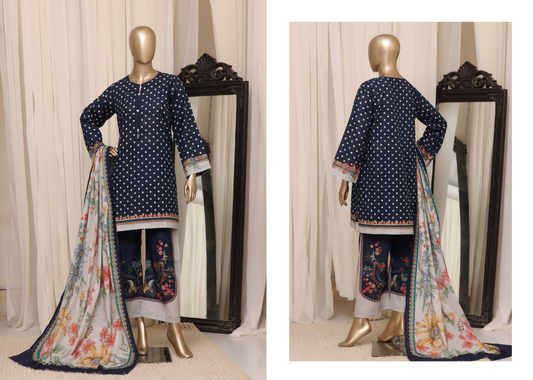 Sada Bahar | Stitched Printed Short Shirt Khaddar With Flapper Trouser