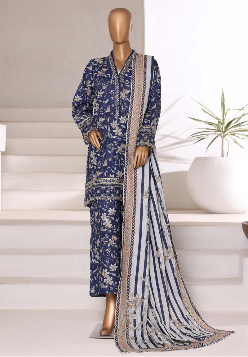 Sada Bahar | Stitched 3pc Malika Khaddar Embroidered Collection