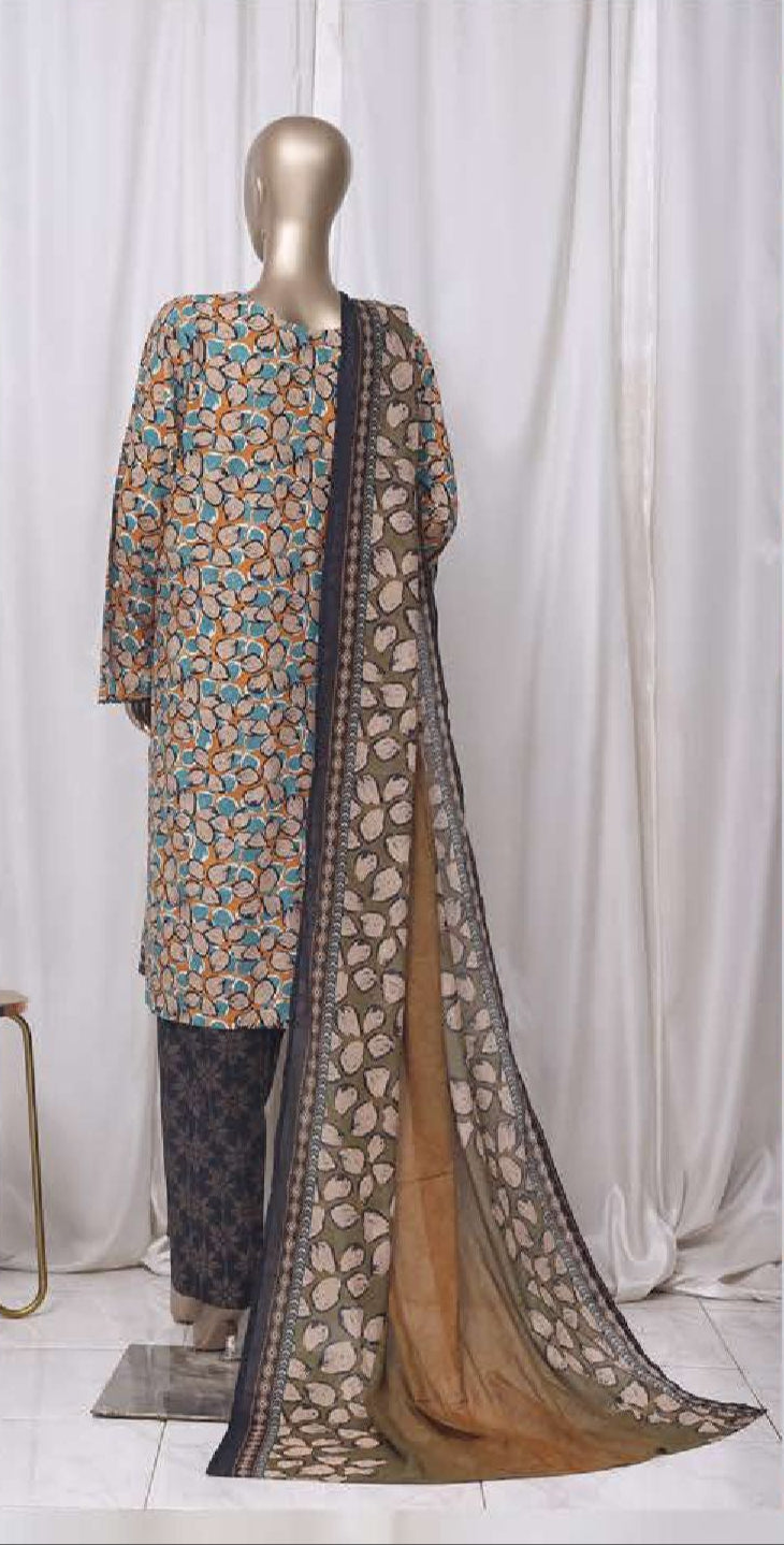 Bin Saeed | Stitched 3pc Printed Cotton Collection