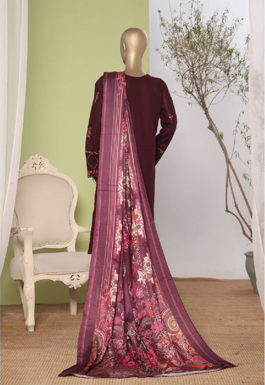 Bin Saeed | Stitched 3pc Embroidered Khaddar Latest Collection