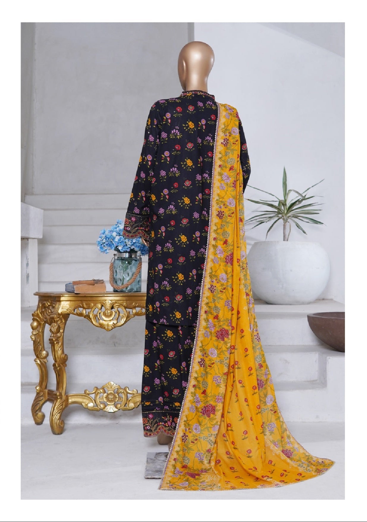 Bin Saeed | Stitched 3PC Luxury Embroidered Chikankari Cotton Collection