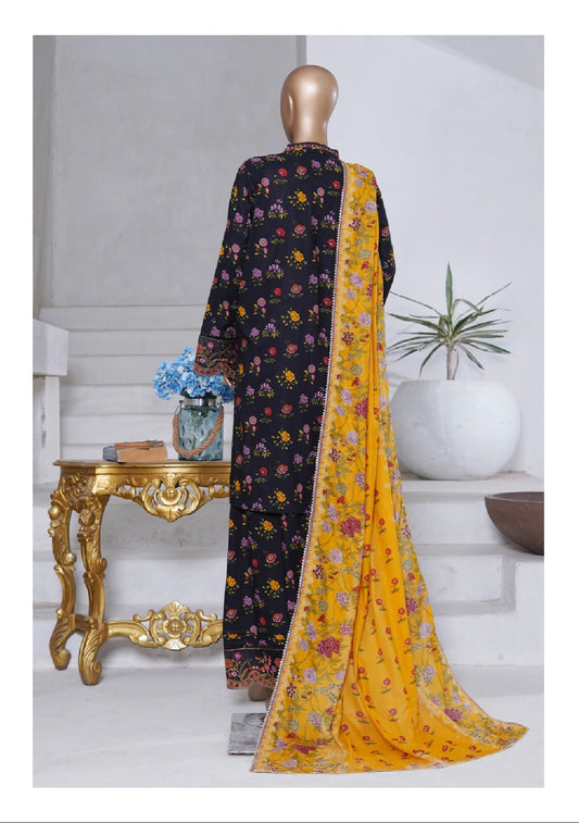 Bin Saeed | Stitched 3PC Luxury Embroidered Chikankari Cotton Collection