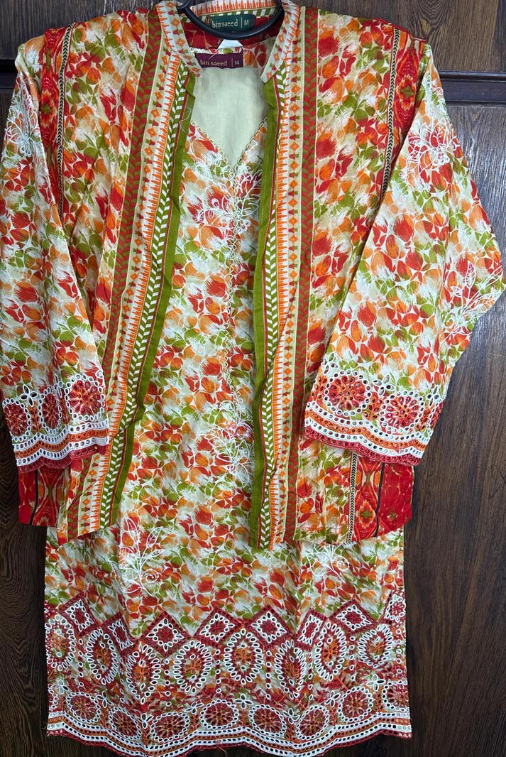 Bin Saeed | Stitch 2 Pc Embroidered Lawn with Gown Collection