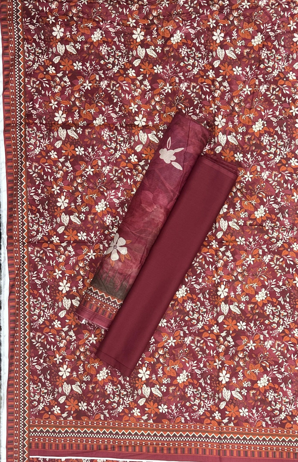 Bin Saeed | Unstitched 3PC Printed Cotton Suit