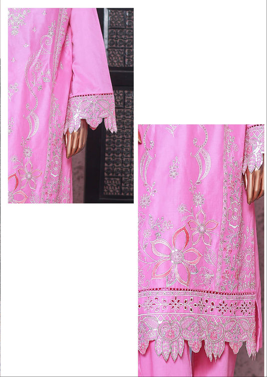 Bin Saeed | Stitched 3-Piece Embroidered Lawn Suit