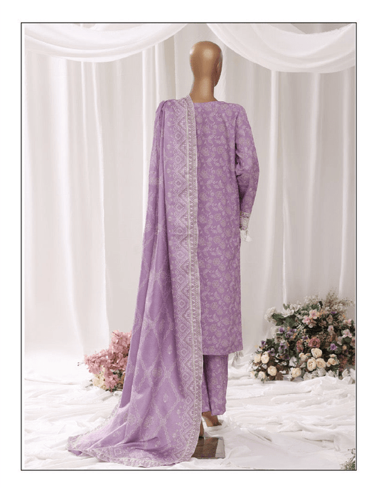 BIN SAEED | Exclusive Luxury Embroidered Viscose with Flapper — Stitched 3-Piece Collection - BarerahFabrics
