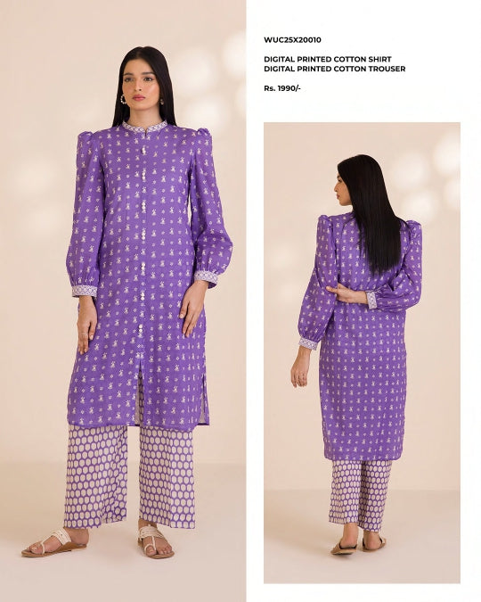 Zellbury | Unstitched Printed 2pc Cotton Fabric