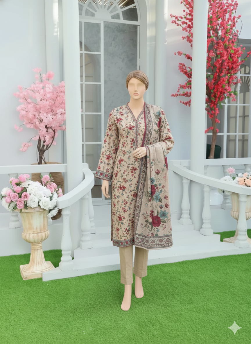 Bin Saeed | Stitched 3pc Printed Cotton Collection