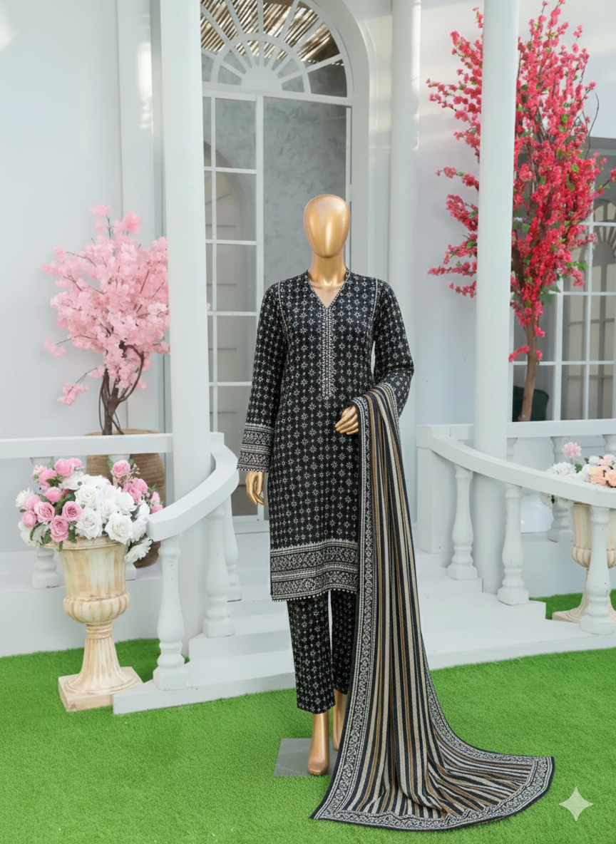 Bin Saeed | Stitched 3pc Printed Cotton Collection