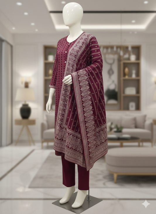 BIN SAEED | Stitch 3 Pc Printed Khaddar Collection