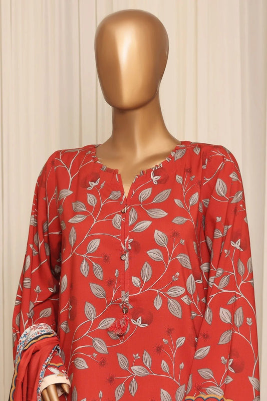 Sada Bahar | Stitched 3Pc Printed Linen - Premium Winter Collection - BarerahFabrics