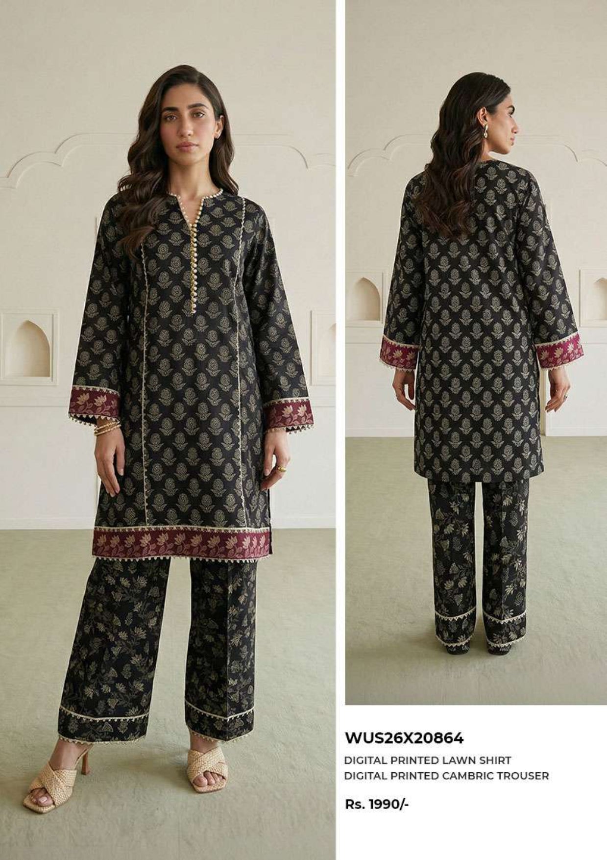 Zullbery Unstitched Printed Digital 2 Piece Lawn Collection