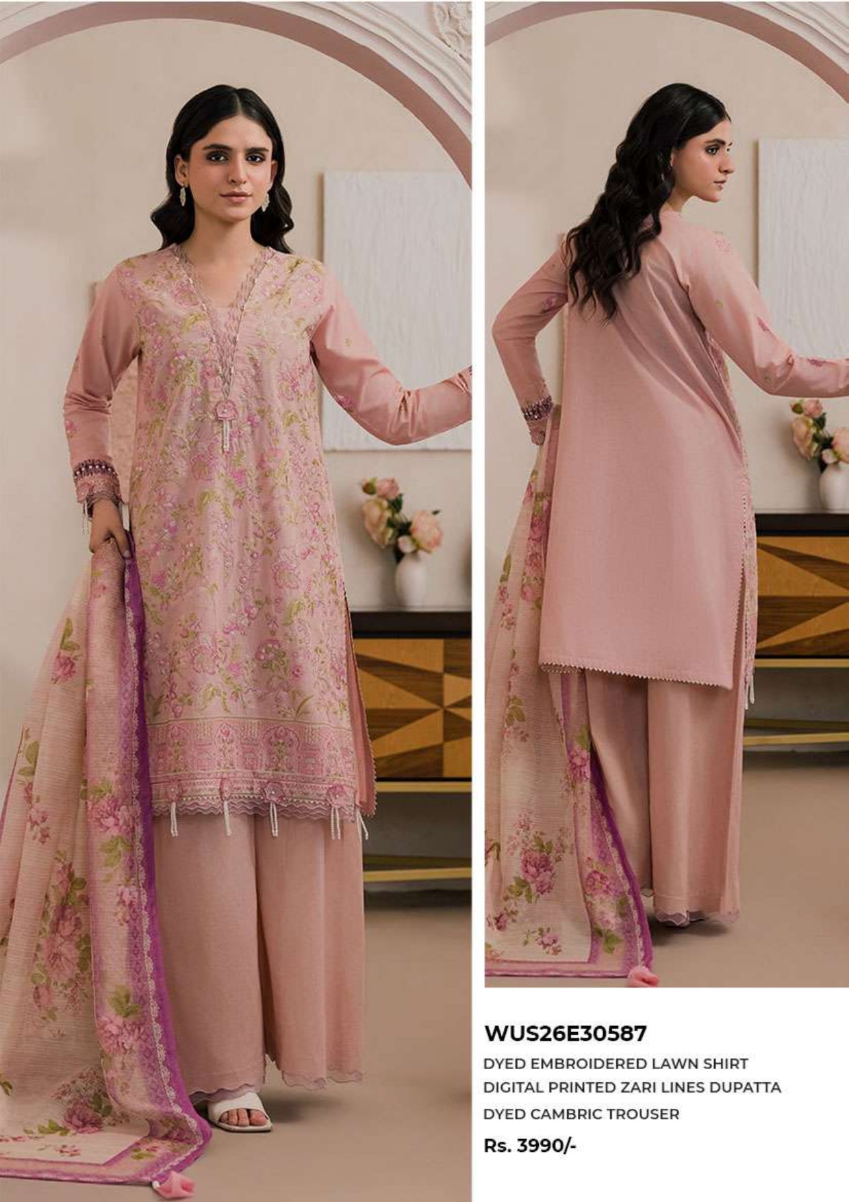 Zullbery | Unstitched Dyed Embroidered 3 Piece Lawn Collection