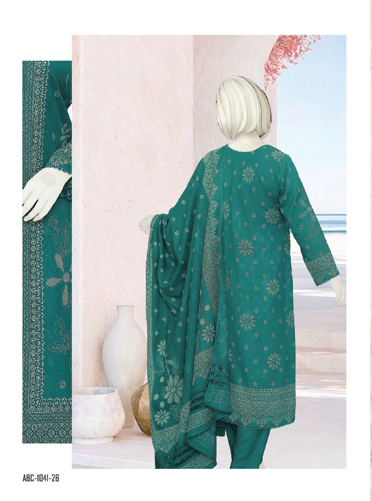 Mahnoor by ABC Fabric | Unstitch 3 Pc Printed Fabric Collection