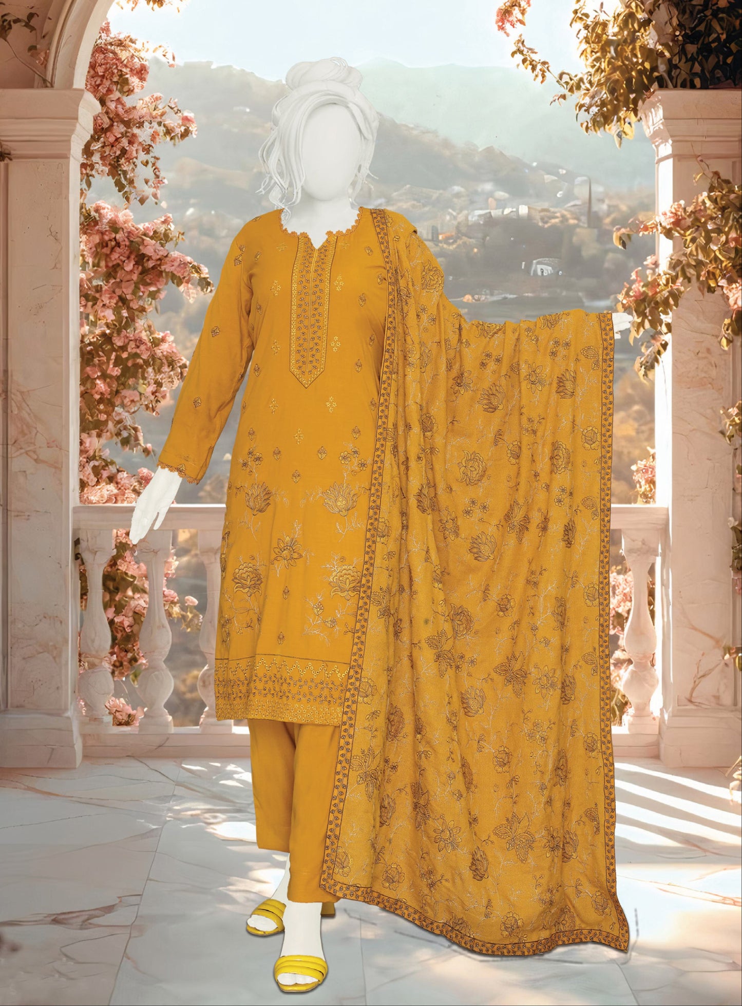ABC Fabrics by Parisa – Embroidered Winter Slub Collection | Luxury Unstitched Winter Suits for Women