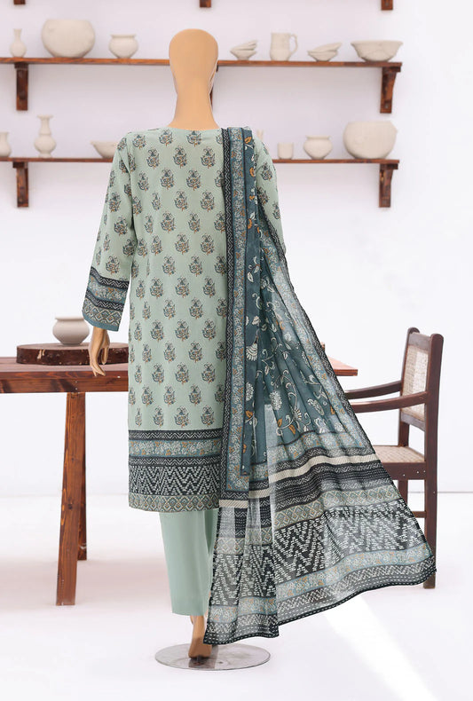 HZ | Platinum Jaipuri Unstitched 3 Piece Digital Printed Lawn